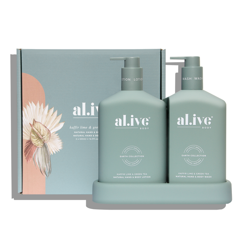 al.ive body Wash and Lotion duo - Kaffir Lime & Green Tea