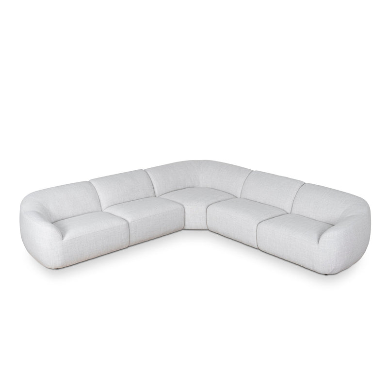 CLC10112-KSO Corner Fabric Sofa - Silver Grey