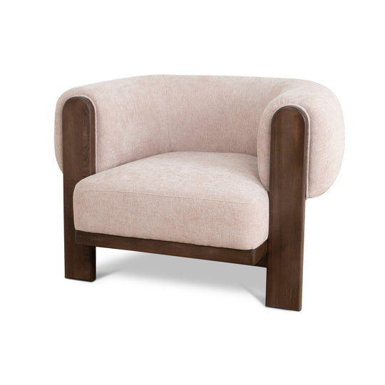CLC10121-NI Walnut Armchair - Blush Linen