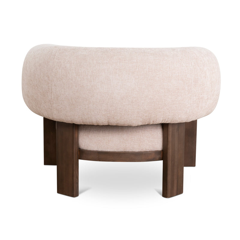 CLC10121-NI Walnut Armchair - Blush Linen
