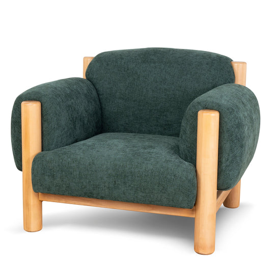 CLC10123-NI Natural Armchair - Bush Green
