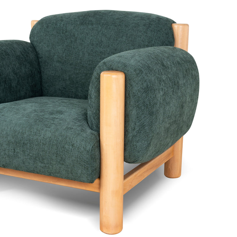 CLC10123-NI Natural Armchair - Bush Green