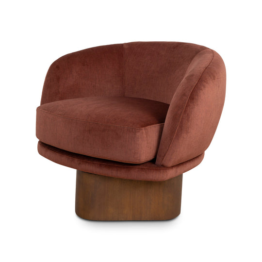 CLC10467-CA Fabric Swivel Armchair - Red Bronze