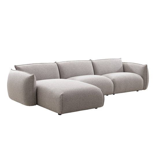 CLC10238-IG 3 Seater Left Chaise Sofa - Clay Grey