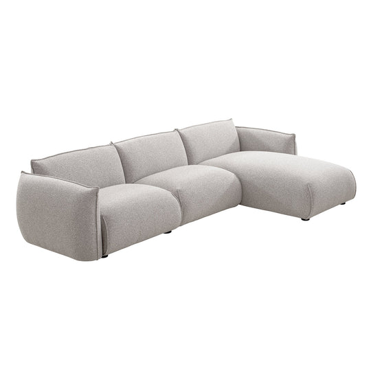 CLC10239-IG 3 Seater Right Chaise Sofa - Clay Grey
