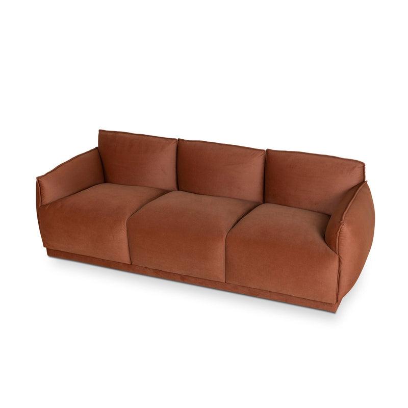 CLC10264-CA 3 Seater Sofa - Rustic Burnt Orange