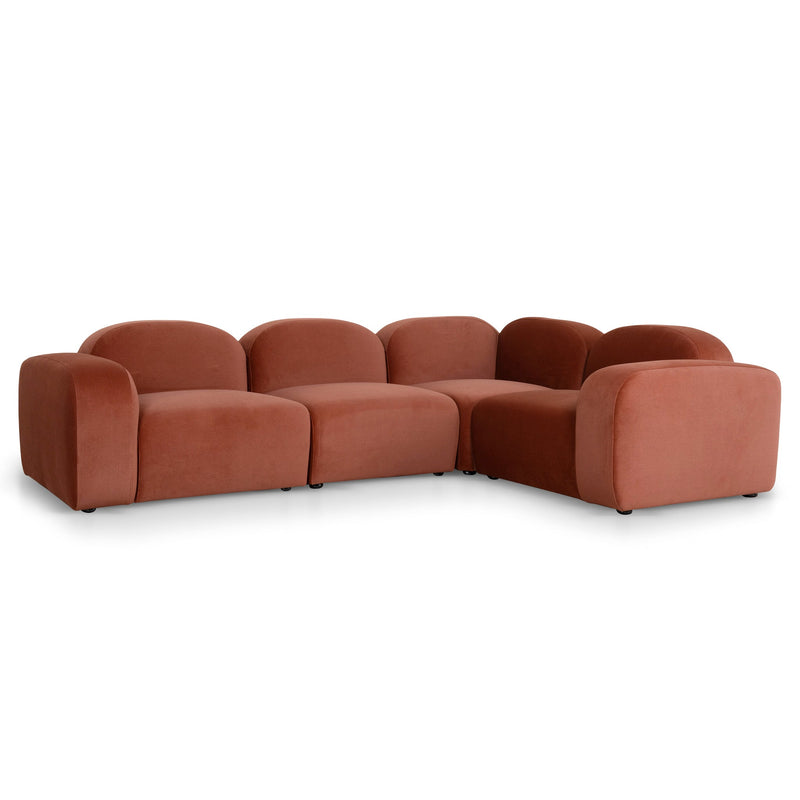 CLC10367-OLS Additional Armless for 4 Seater Sofa - Umber Orange