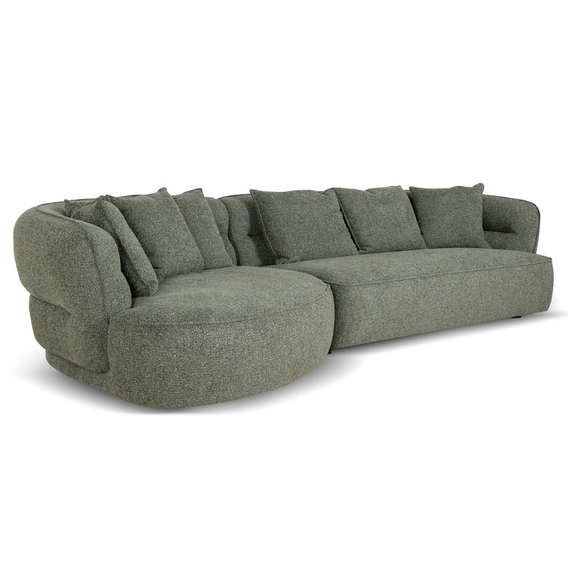 CLC10374-KJ Left Chaise Sofa - Coral Dark Green
