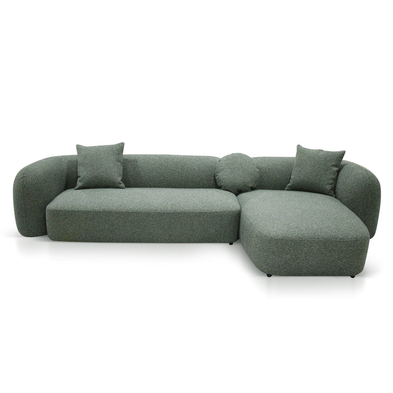 CLC10387-AE 3 Seater Right Chaise Sofa - Amazon Green