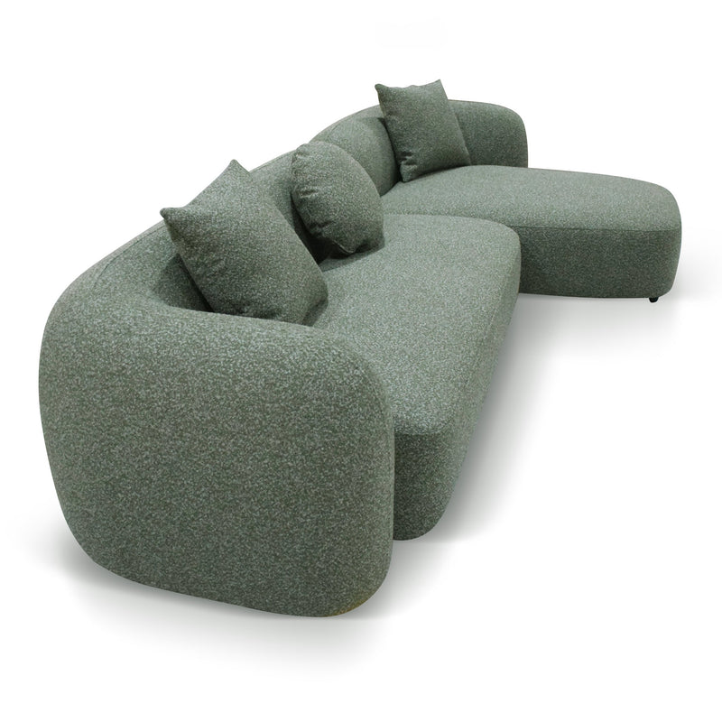 CLC10387-AE 3 Seater Right Chaise Sofa - Amazon Green