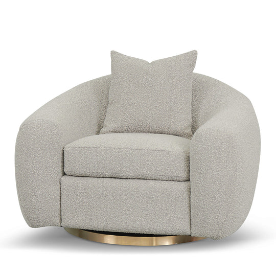 CLC8538-FS Swivel Armchair - Ash Grey Boucle