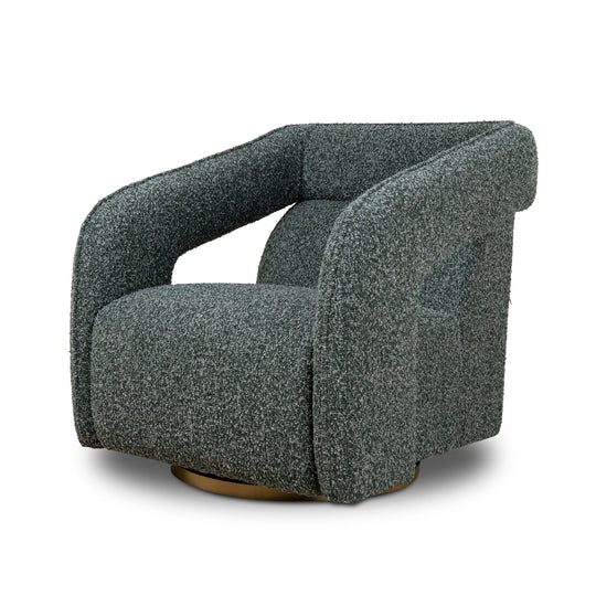 CLC8910-CA Swivel Armchair - Green Boucle