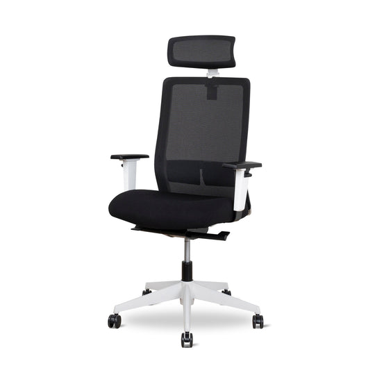 COC8257-UN Mesh Ergonomic Office Chair with Headrest - Black