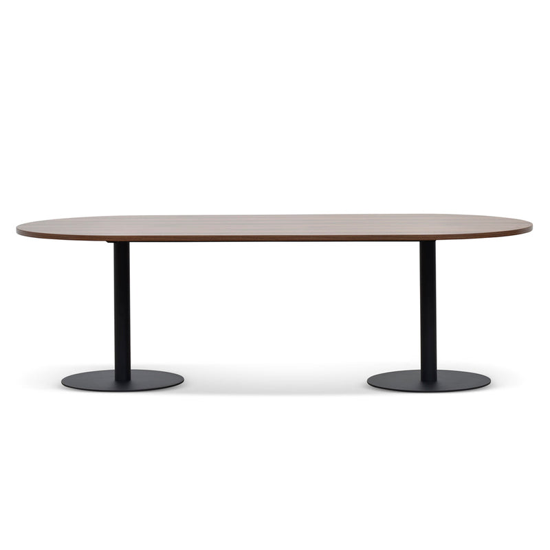 COT8912-SN 2.4m Oval Meeting Table - Walnut