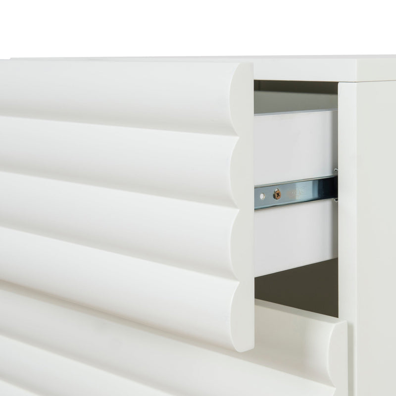 CST10074-KD 48cm Bedside Table - White