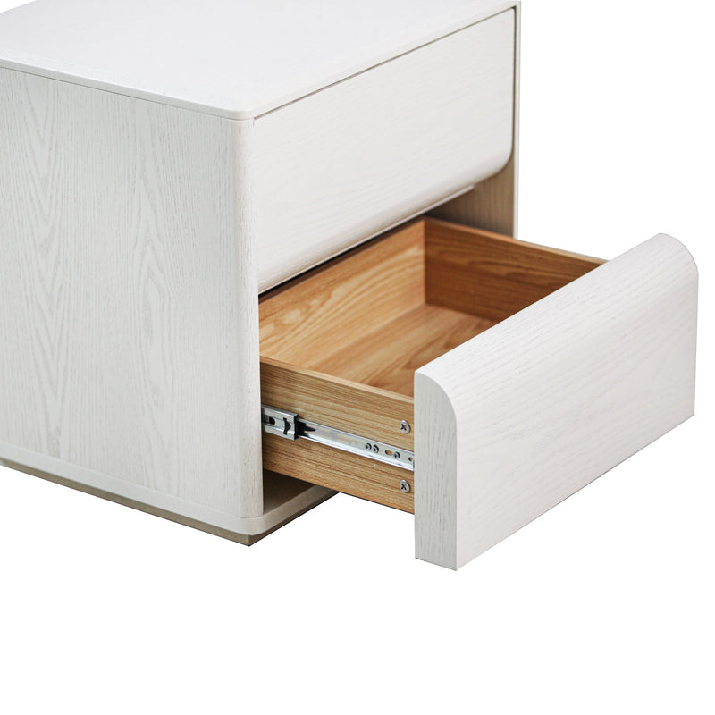 CST10176-DW 50cm Bedside Table - Matte Warm White