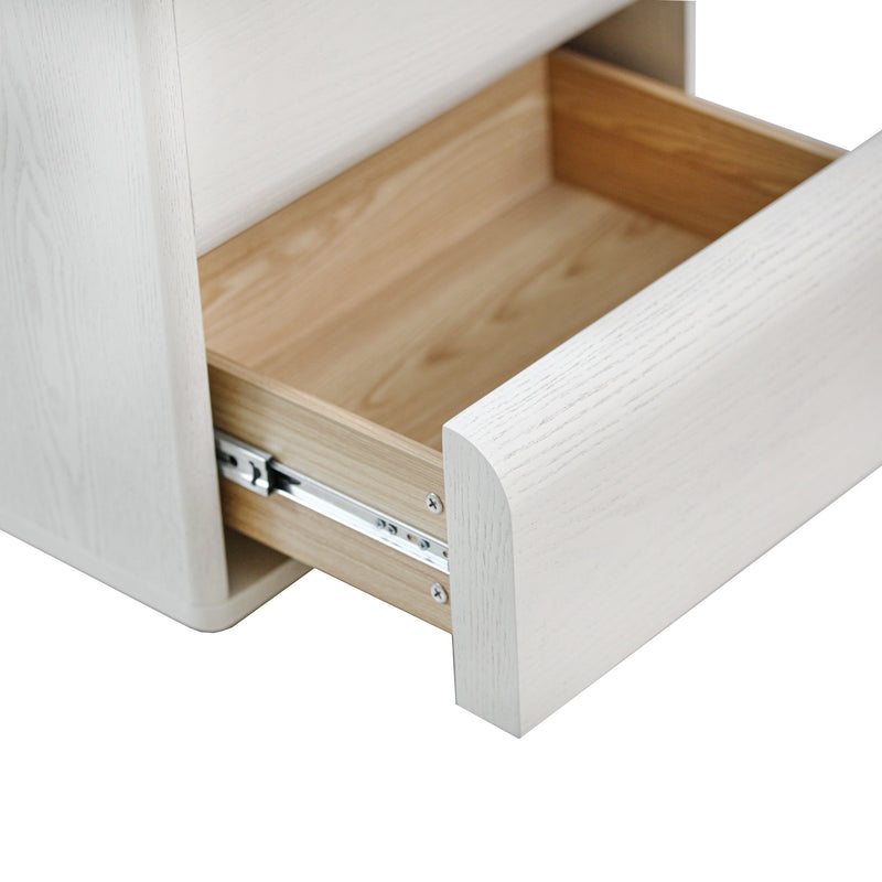 CST10176-DW 50cm Bedside Table - Matte Warm White