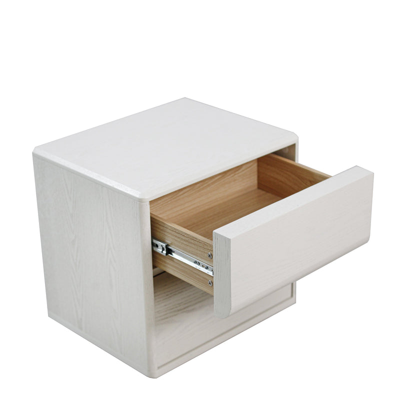 CST10176-DW 50cm Bedside Table - Matte Warm White