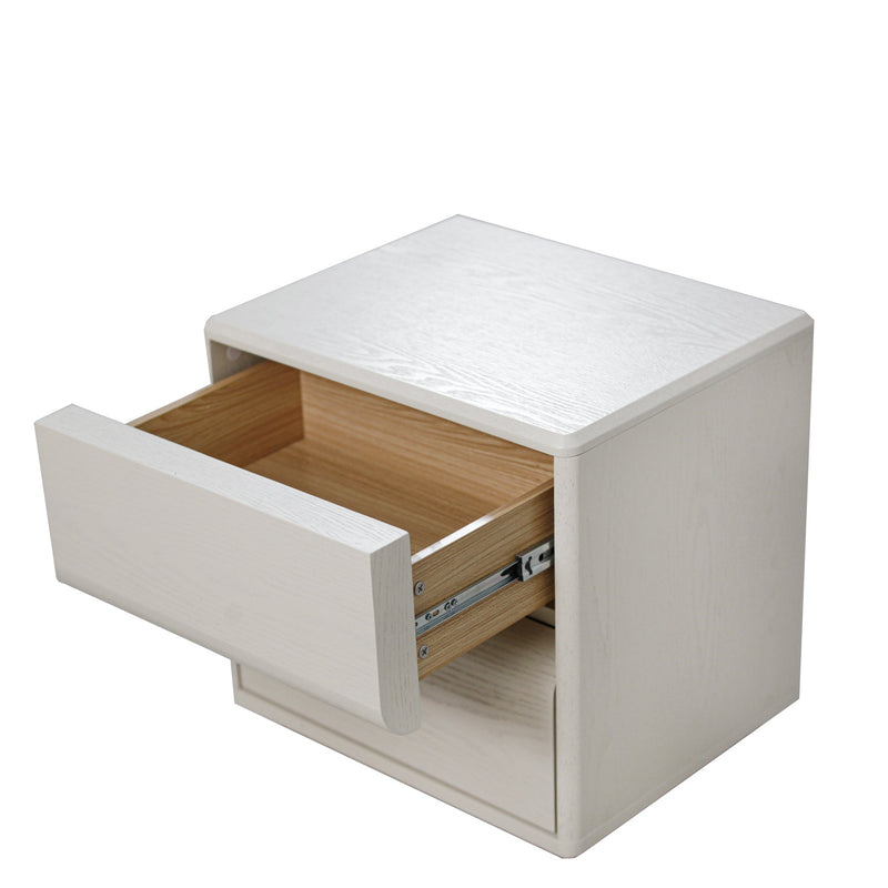 CST10176-DW 50cm Bedside Table - Matte Warm White
