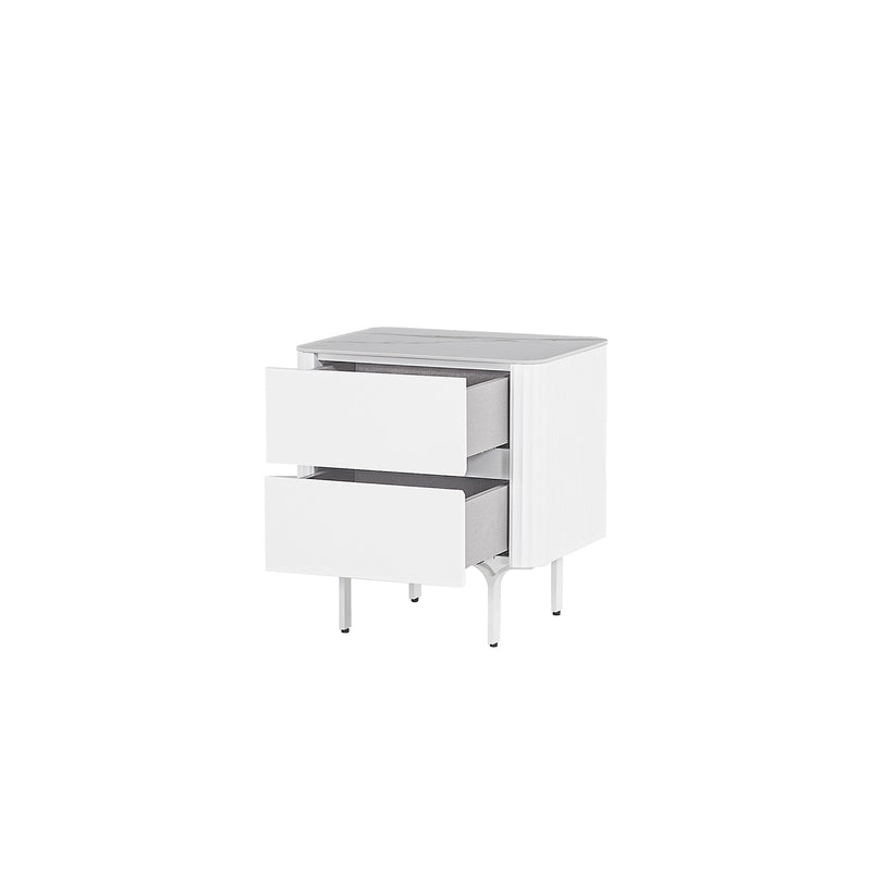 CST8636-IG Bedside Table - White