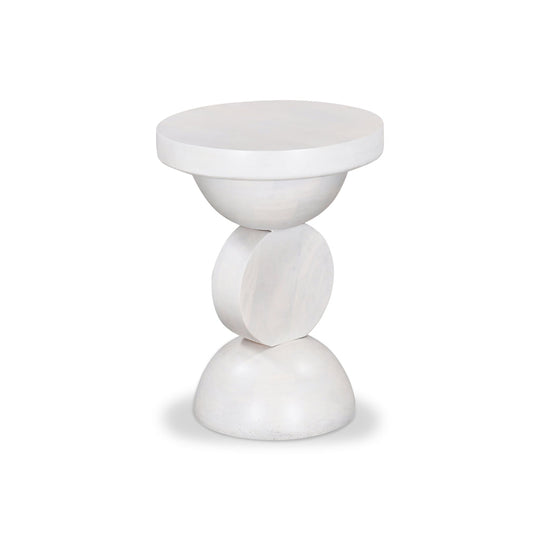 CST8731-RB 38cm Round Side Table - Cafe White
