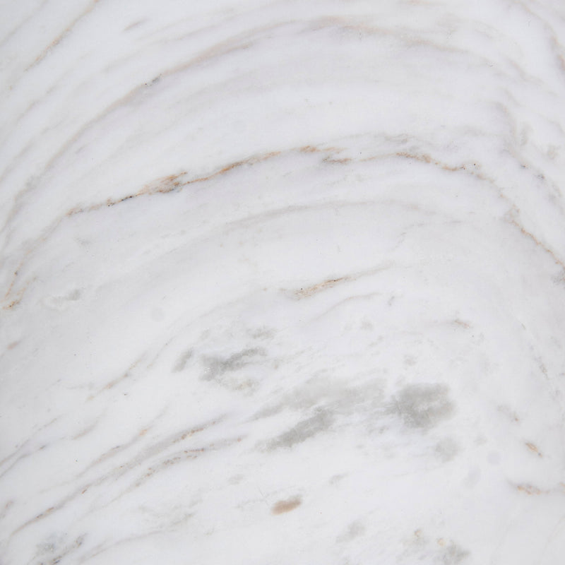 CST8794-NY 45cm Brushed Gold Side Table - Carrara Marble