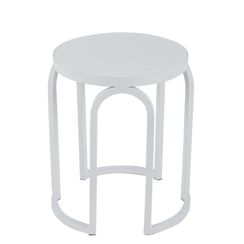 CST8957-NI Oak Side Table - Full White