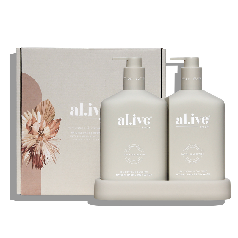 al.ive body Wash & Lotion duo - Sea Cotton & Coconut