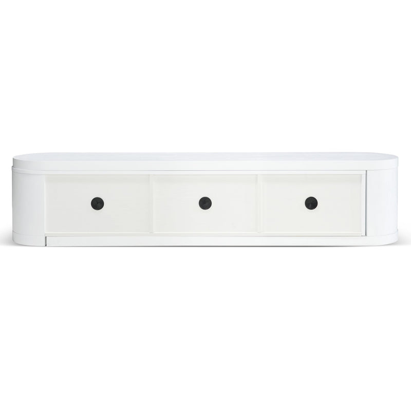 CTV10213-CN Extendable TV Entertainment Unit - Full White Oak