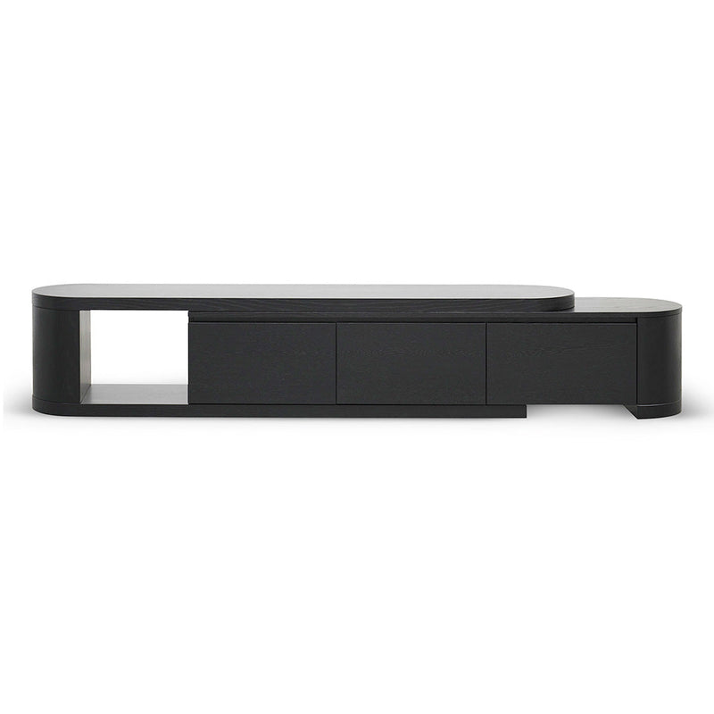 CTV8486-CN Extendable TV Entertainment Unit - Full Black Oak