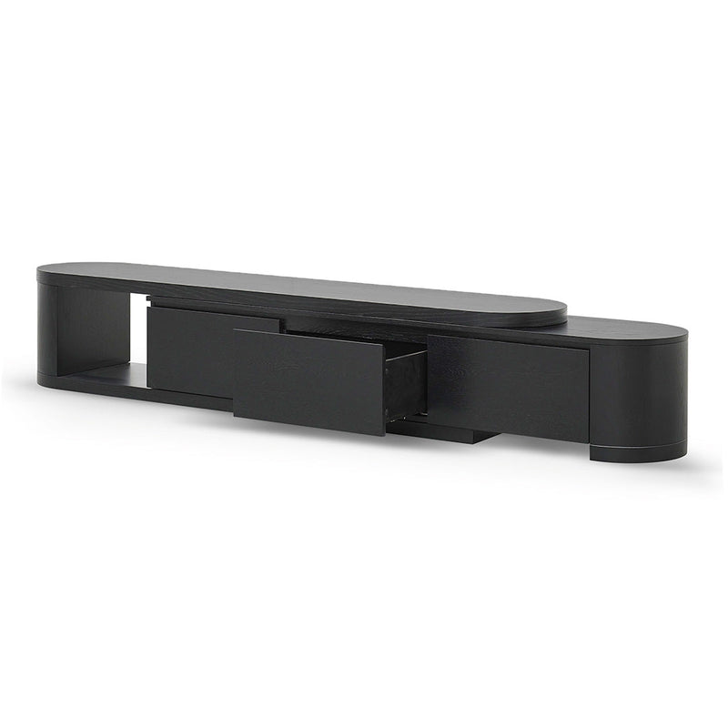 CTV8486-CN Extendable TV Entertainment Unit - Full Black Oak