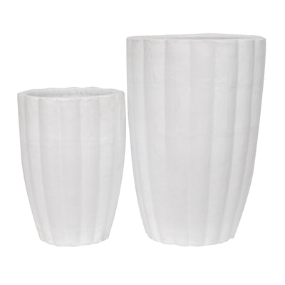 Verona Terracotta Planter Set of 2 White Default Title