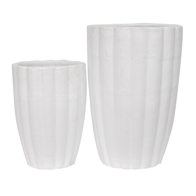 Verona Terracotta Planter Set of 2 White Default Title