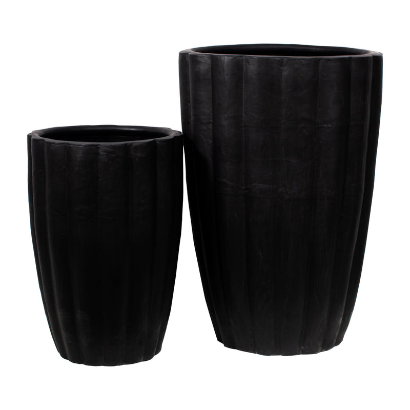 Verona Terracotta Planter Set of 2 Black Default Title