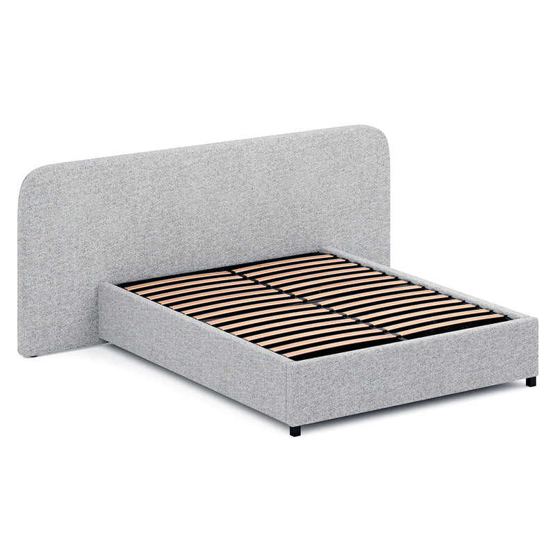 CBD6926-MI King Sized Bed Frame - Dusty Pepper Boucle with Storage