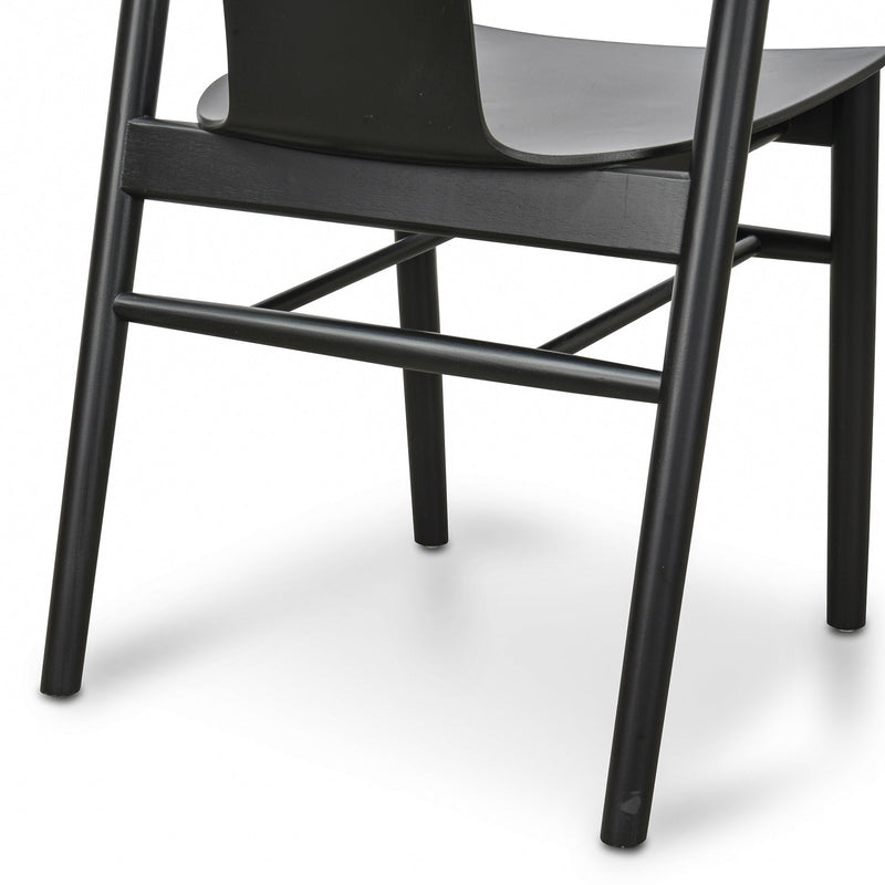 CDC673-SD Dining Chair - Black Shell - Black Seat (Set of 2)
