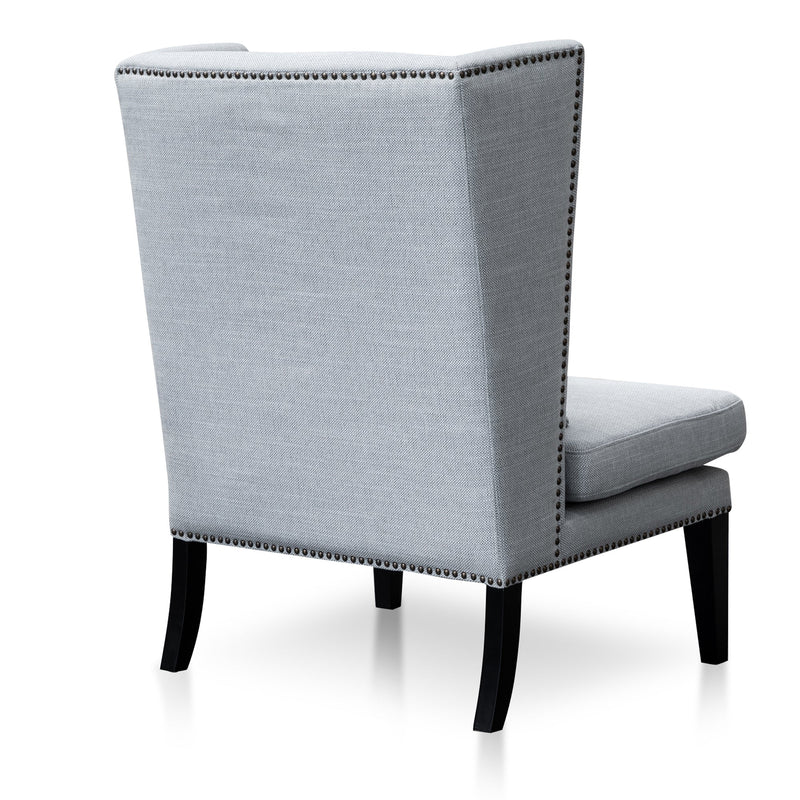 CLC2849-CA Velvet Lounge Wingback Chair in Light Texture Grey