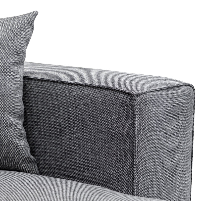 CLC2851-CA 3 Seater Right Chaise Sofa - Graphite Grey