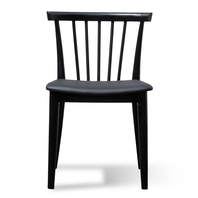 CDC6042-SD - Dining chair - Solid timber and Black PU
