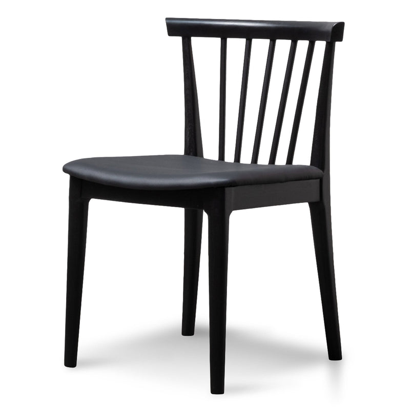 CDC6042-SD - Dining chair - Solid timber and Black PU