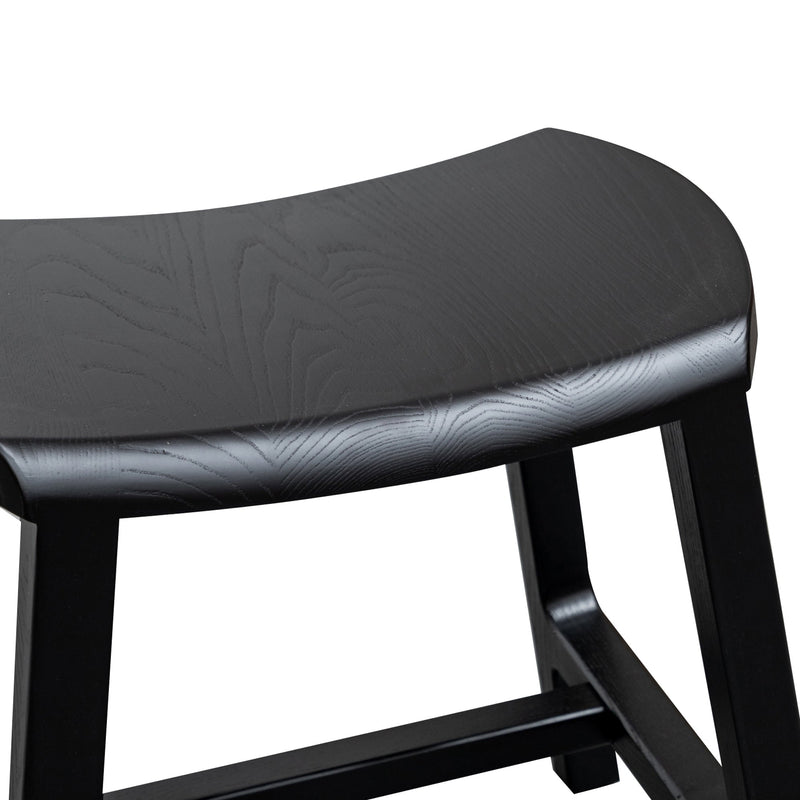 CBS2985-SU - Wooden Low Stool 45cm  - Black