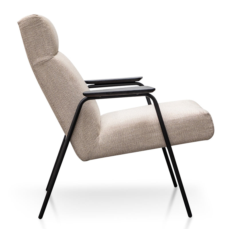 CLC2987-SU Fabric Armchair in Sand Grey - Black