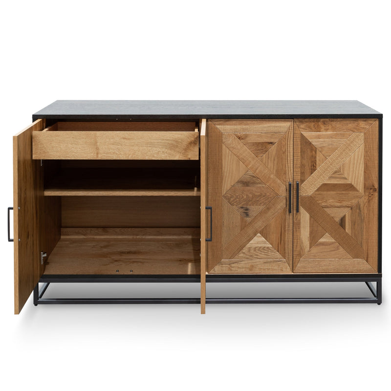 CDT2802-VN Wide Sideboard - European Knotty Oak and Peppercorn