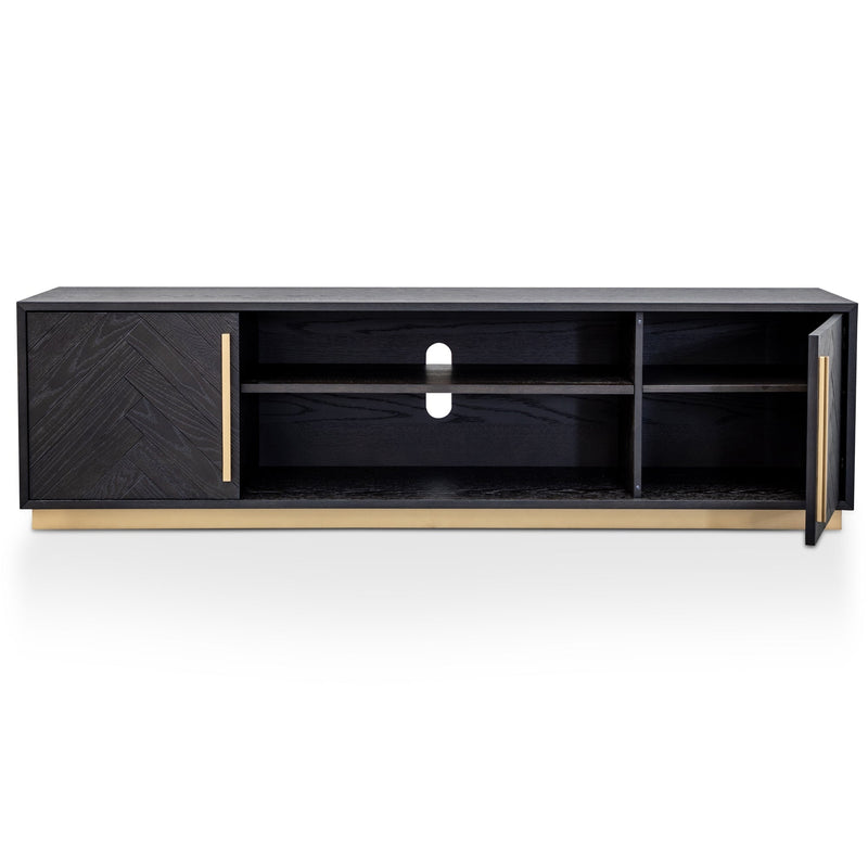 CTV2807-VN Entertainment TV Unit - Black and Brass