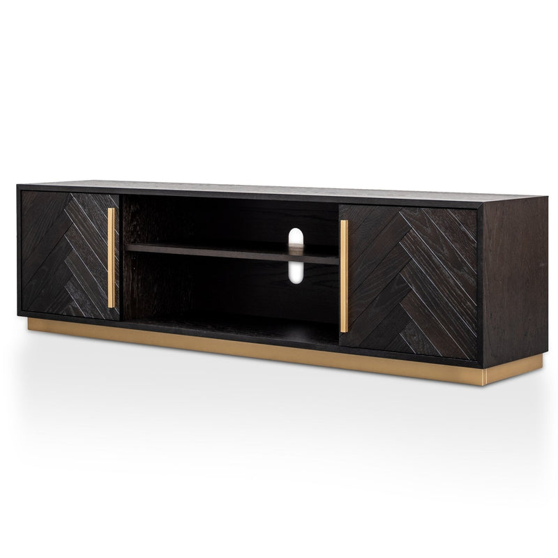 CTV2807-VN Entertainment TV Unit - Black and Brass