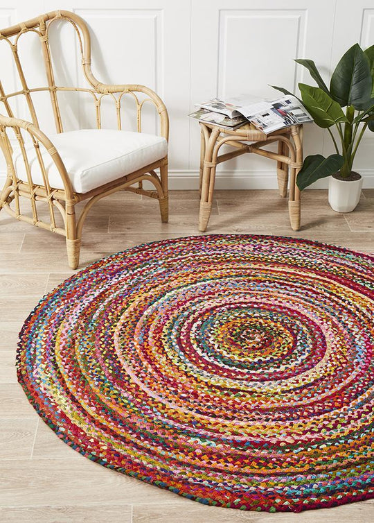 Rug Culture Atrium Chandra Braided Cotton Rug Multi