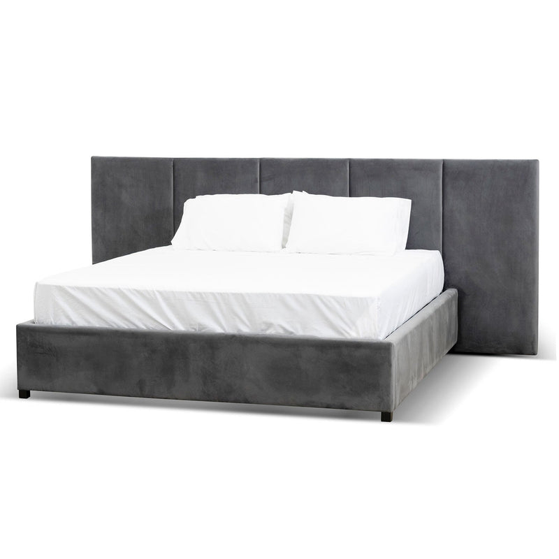 CBD6586-MI Queen Bed Frame - Charcoal Velvet