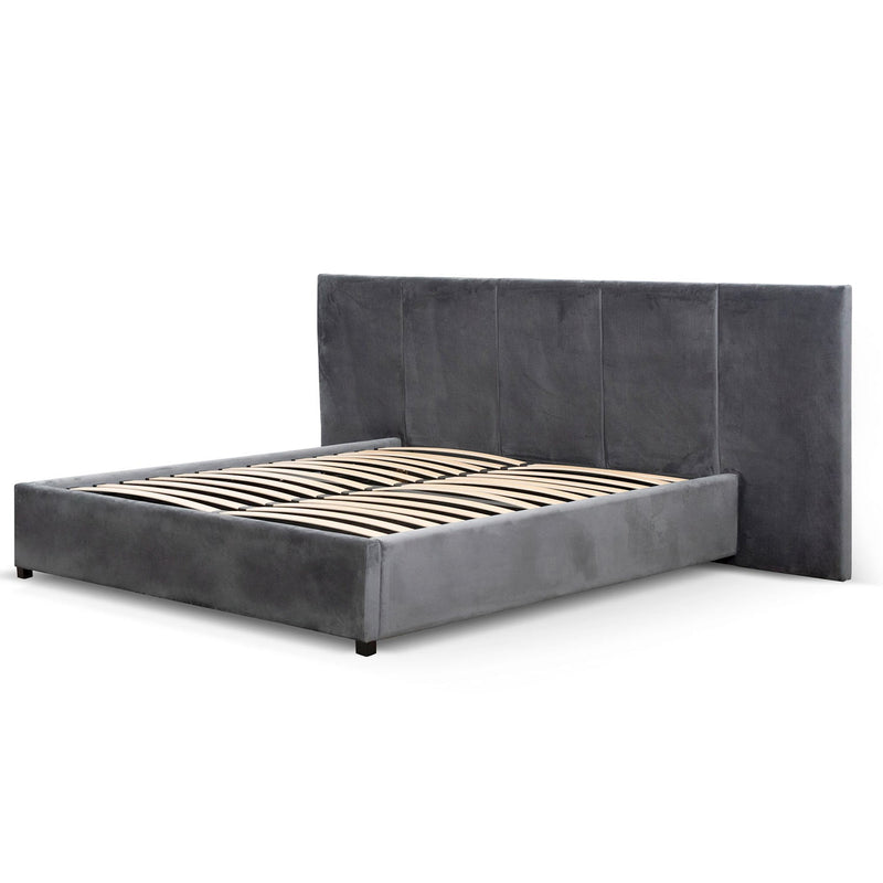CBD6586-MI Queen Bed Frame - Charcoal Velvet