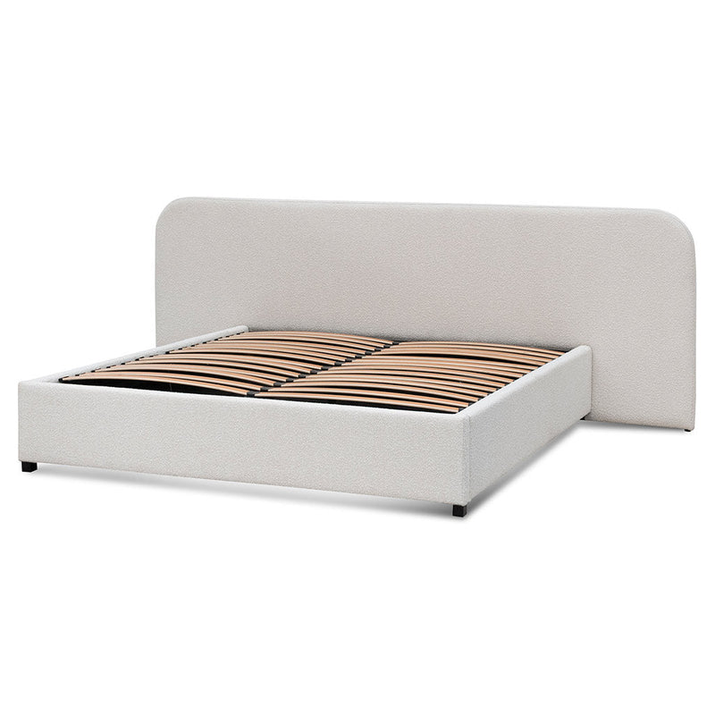 CBD6844-MI Queen Sized Bed Frame - Snow Boucle