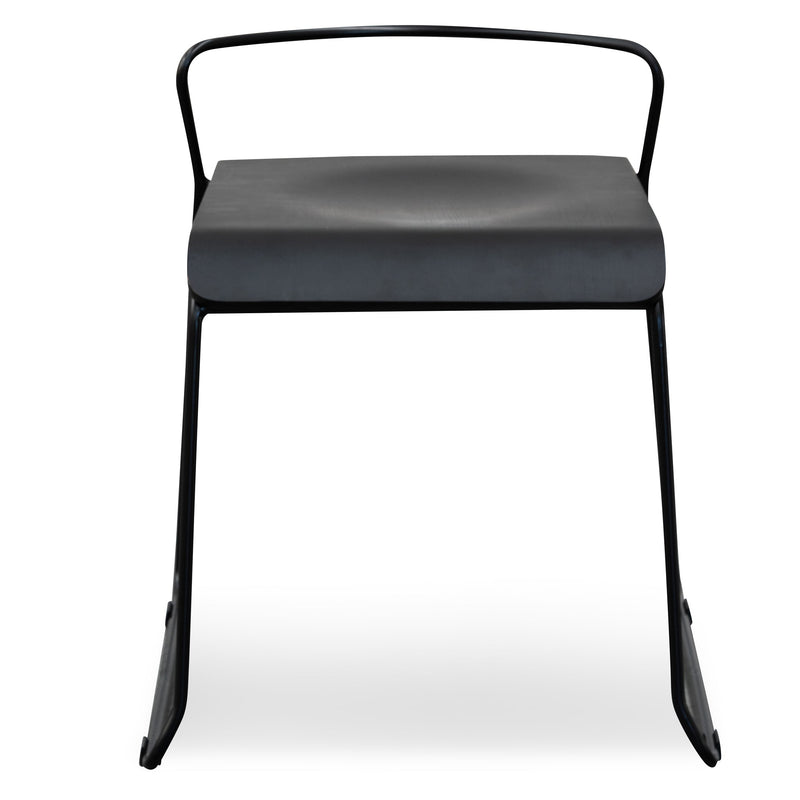 CBS2943-NH 45cm Wooden Seat Low Stool - Black